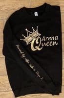 Eliza T Arena Queen Unisex Sweater - Black & Sassy Gold